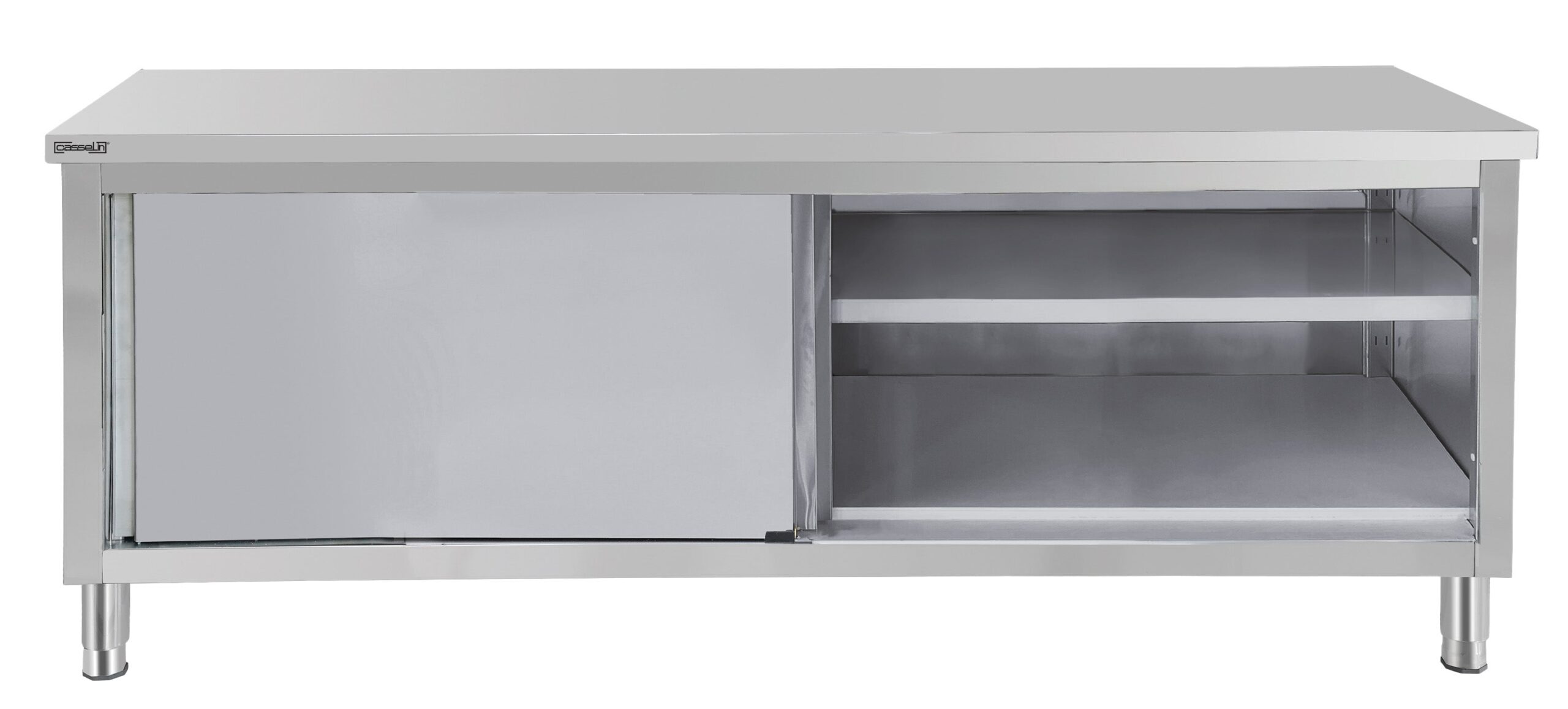Arbejdsbord Rustfrit Stål 700 Med Skydedøre 1000 Mm
