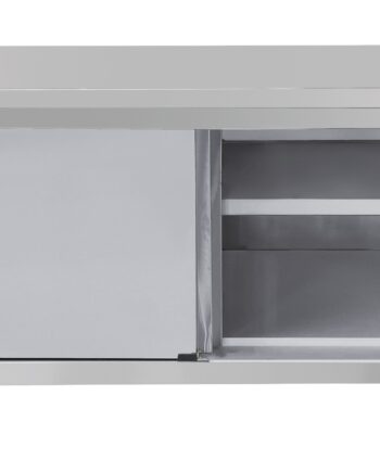 Arbejdsbord Rustfrit Stål 600 Med Skydedøre 1000 Mm