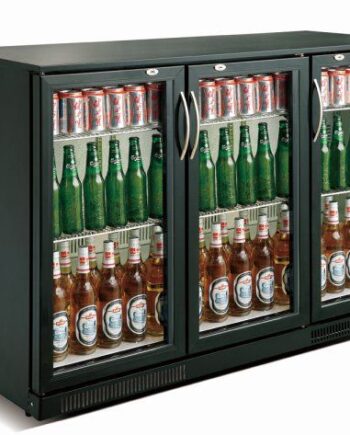 Backbar Barkøleskab   Låger Sort