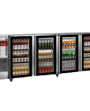 Backbar  Rustfrit Stål    Glasdøre  783 Liter
