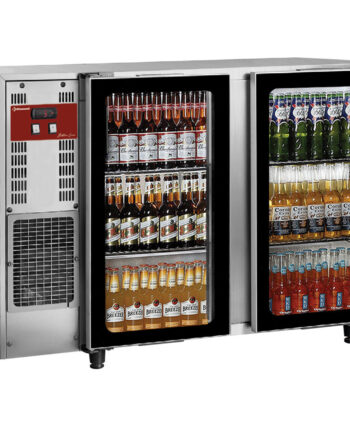 Backbar  Rustfrit Stål    Glaslåger  375 Liter