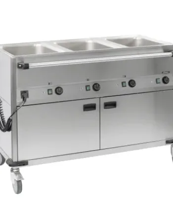 Bain-marie Vogn Med Hjul Med Varmeskab     Gn