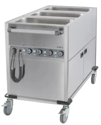 Bain-marie Vogn Med Hjul Med Varmeskab     Gn