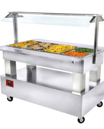 Buffet   Bain-marie Salatbar  4x Gn1  -150  Hvidt Træ