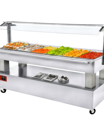 Buffet Kølet Salatbar  6x Gn1  -150  Hvidt Træ