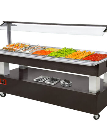Buffet Kølet Salatbar  6x Gn1  -150  Wengé-træ