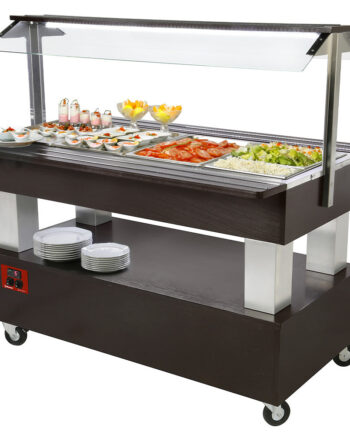 Buffet Kølet Salatbar  4x Gn1  -150  Wengé-træ