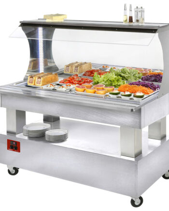 Buffet  Vægplaceret Køl 4x Gn1  -150  Hvidt Træ