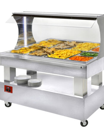 Buffet Varm Vægplaceret 4x Gn1  -150  Hvidt Træ