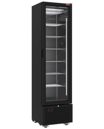 Displayfryseskab   221 Liter   Faste Niveauer Sort
