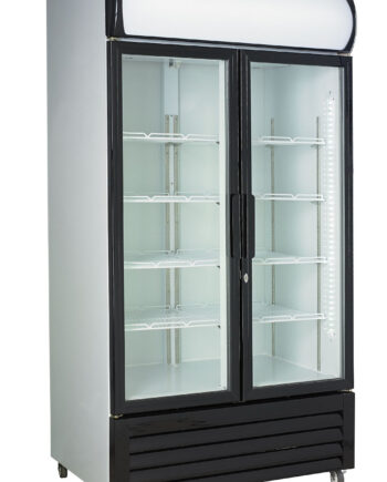 Displaykøleskab  Hvid Sorte Døre 760 Liter