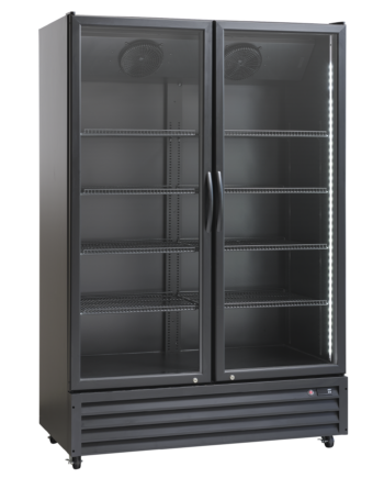 Displaykøleskab   Låger 1100 Liter Sort