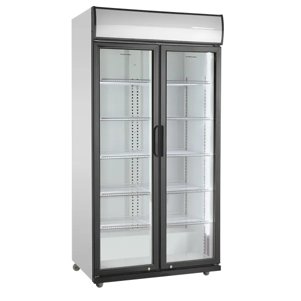 Displaykøleskab Låger 569 Liter Sort Hvid Sd 881 He