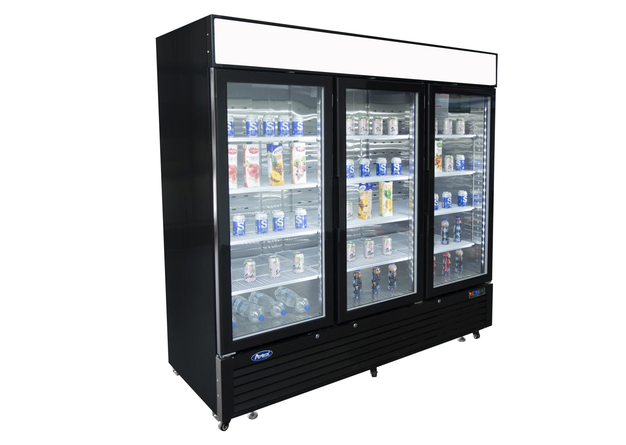 Displaykøleskab Låger Sort 1436 Liter