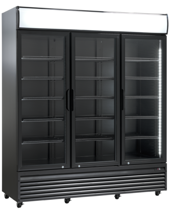 Displaykøleskab 1150 Liter   Låger Sort
