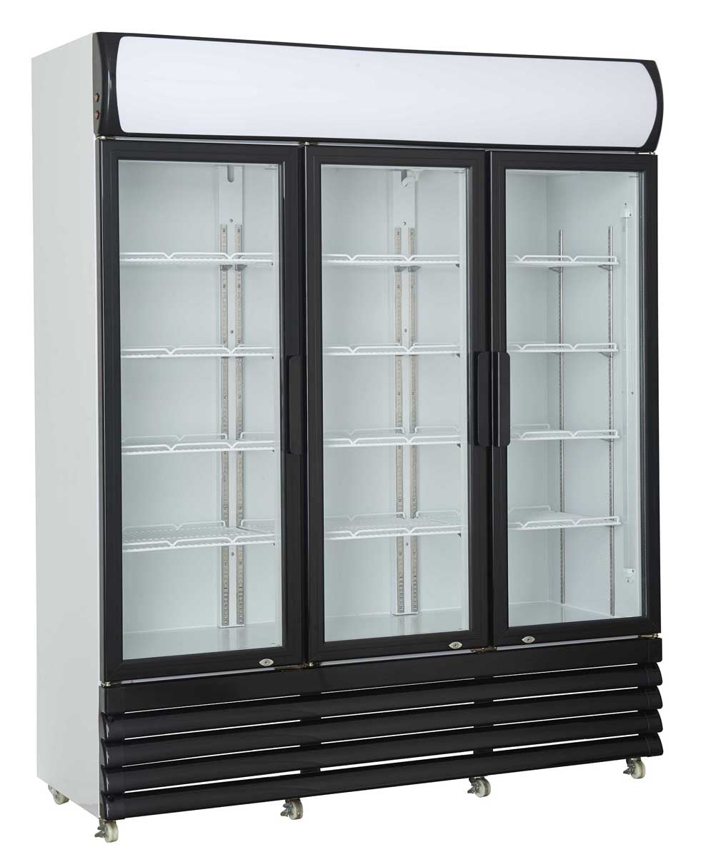 Displaykøleskab Sorte Låger 1065 Liter
