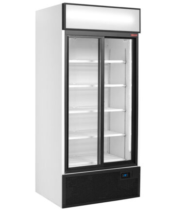 Displaykøleskab   Ventileret  760 Liter    Skydedøre  Med Lysboks