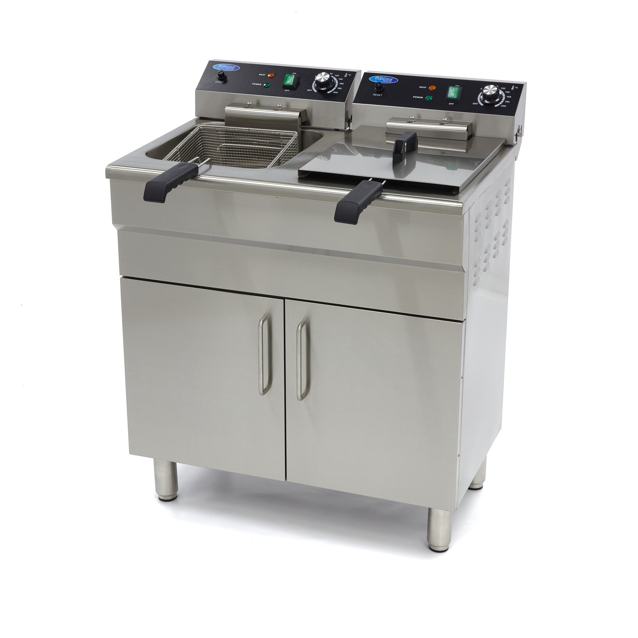 Friture 16 Liter Kurve Med Aftapningshane Og Stativ 400 Volt