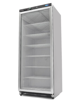 Fryser 600l Sort Med Glasdør