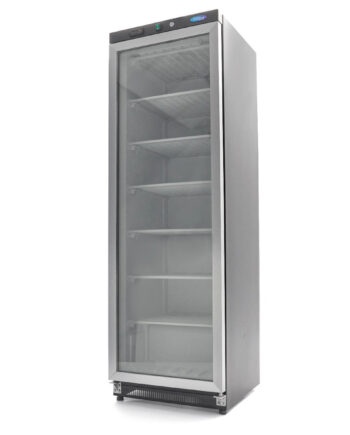 Fryser 400l Sort Med Glaslåge