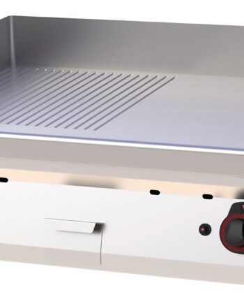 Gasgrillplade Rillet Glat Krom 80