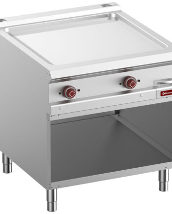 Glat Elektrisk Stegeplade  Forkromet  Modul      åbent Skab