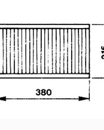 Grill  Mål 380x215 Mm
