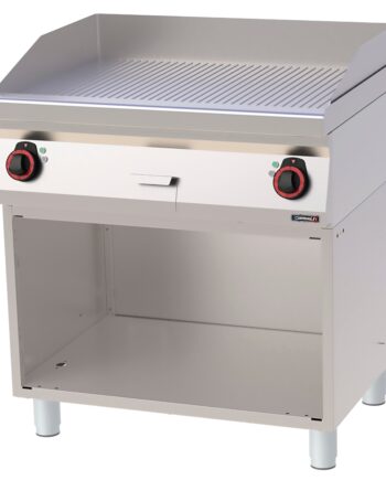 Grillplade Rillet Krom Med åbent Skab 80