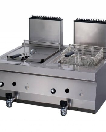Heavy Duty Friture     12l Dobbelt Enhed 70 Cm Dyb Med Afløbshane Gas