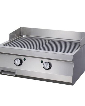 Heavy Duty Grillplade Rillet Krom Dobbelt Enhed 70 Cm Dyb Elektrisk