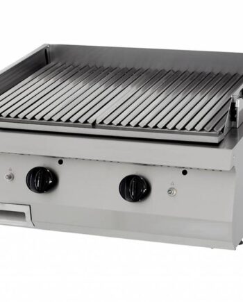 Heavy Duty Lava Stone Grill Dobbelt Enhed 70 Cm Dyb Gas