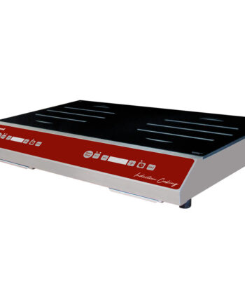 Induktionskogeplade Med Dobbelt Zone  2x 1750 Watt  Touch-kontrolpanel   Glas