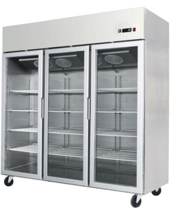 Industrifryseskab   Glasdøre Rustfrit Stål 950 Liter