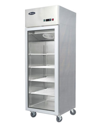 Industrikøleskab Glasdør Rustfrit Stål 280 Liter