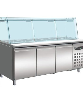 Kølebord Køledisk Med Glasfront   Døre 5x     Gn Beholder