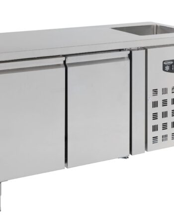 Kølebord   Låger Og Vask 700 Mm Dyb