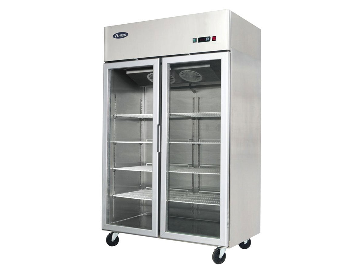Køleskab Glasdøre Rustfrit Stål 620 Liter