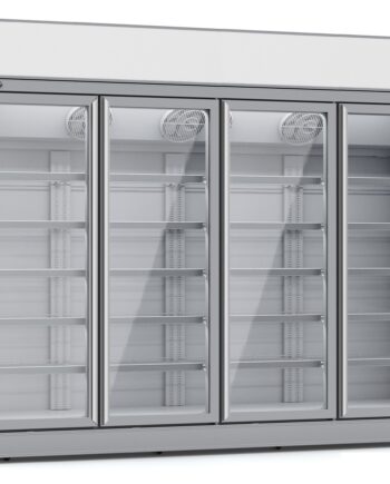 Køleskab Hvid Sølv   Glaslåger 2060 Liter