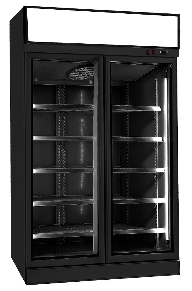 Køleskab 1000 Liter Glasdøre Med Topskilt