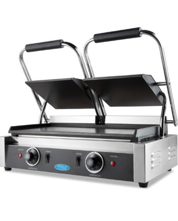 Kontaktgrill Glat Dobbelt Grillplade     22cm  På Lager Igen Medio Sept  Kan Forudbestilles
