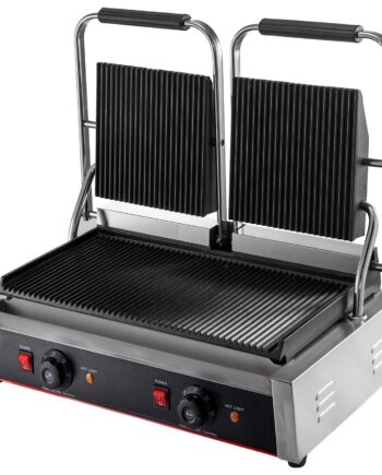 Kontaktgrill   Klemgrill Rillet Overflade 490   230 Mm