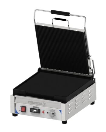 Kontaktgrill Premium Rillet Glat Med Timer