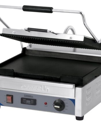 Kontaktgrill Premium Stor Rillet Glat Med Timer