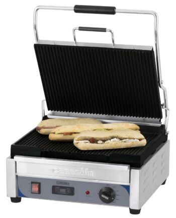 Kontaktgrill Premium Stor Rillet Rillet Med Timer