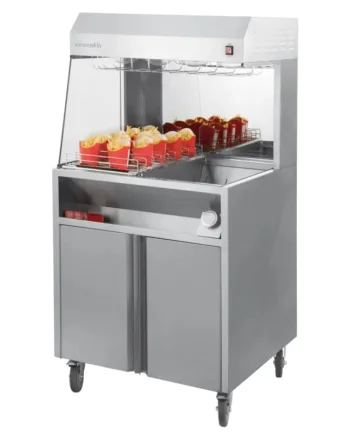 Pommes Frites Varmer Og Opbevaringsstation Infrarøde Lamper Med Underbord 80 Cm