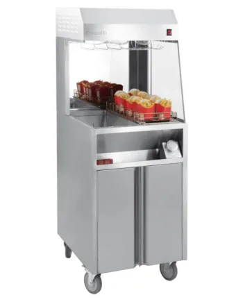 Pommes Frites Varmer Og Opbevaringsstation Infrarøde Lamper Med Underbord 60 Cm