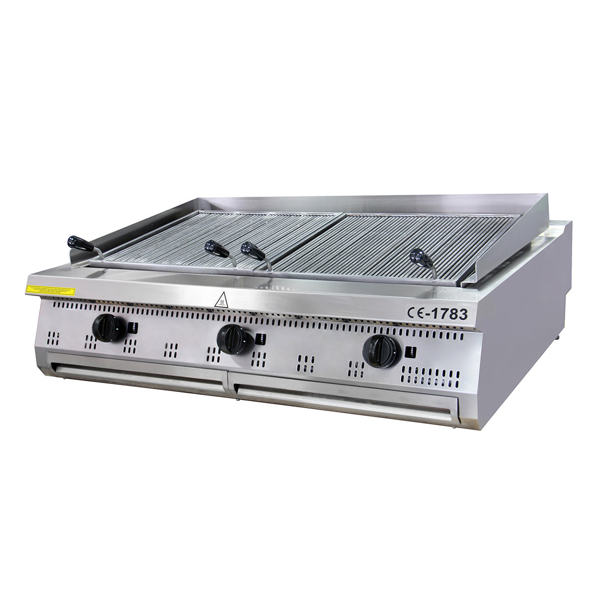 Premium Chargrill Zoner Tredobbelt Enhed 90 Cm Dyb Gas
