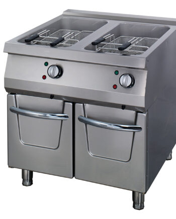 Premium Heavy Duty Friture     22l Dobbelt Enhed 90 Cm Dyb Med Afløbshane Elektrisk