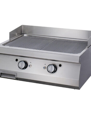 Premium Stegeplade Rillet Krom Dobbelt Enhed 90 Cm Dyb Elektrisk