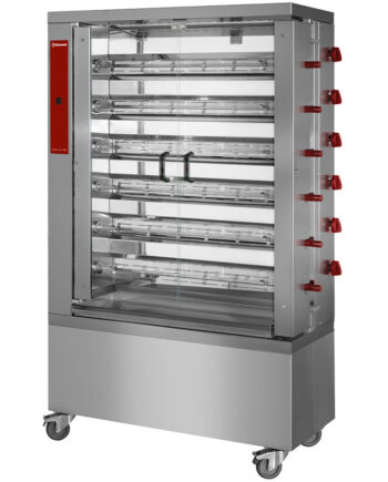 Rotisserie    Spyd  Med Hjul  36 Kyllinger